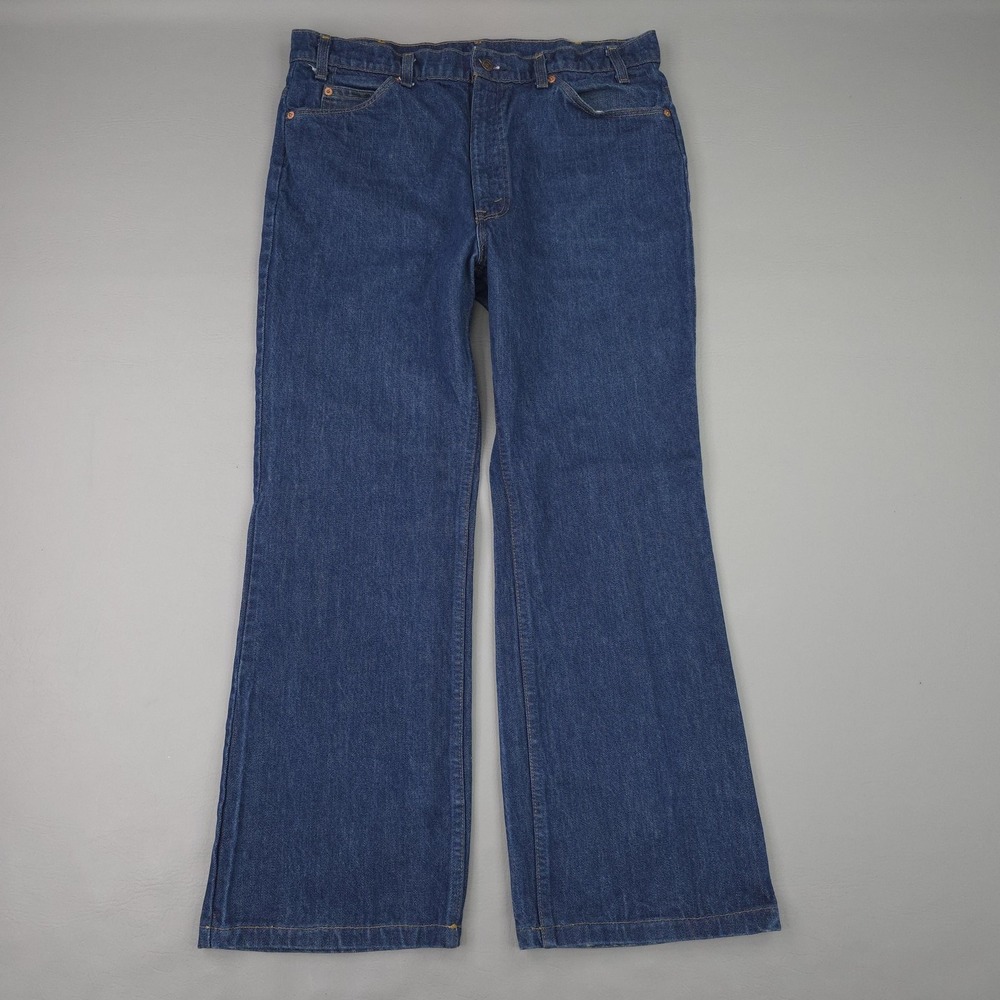 Vintage Levi's 517 Jeans Mens 38x30 Fits 36X28 Blue Bootcut Orange Tab USA 80s